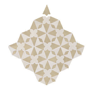 Mosaic House Moroccan tile Trocadero 1-11 White Beige  zellige, mosaic, zellij, field, pattern, glaze, intricate, traditional, classic 